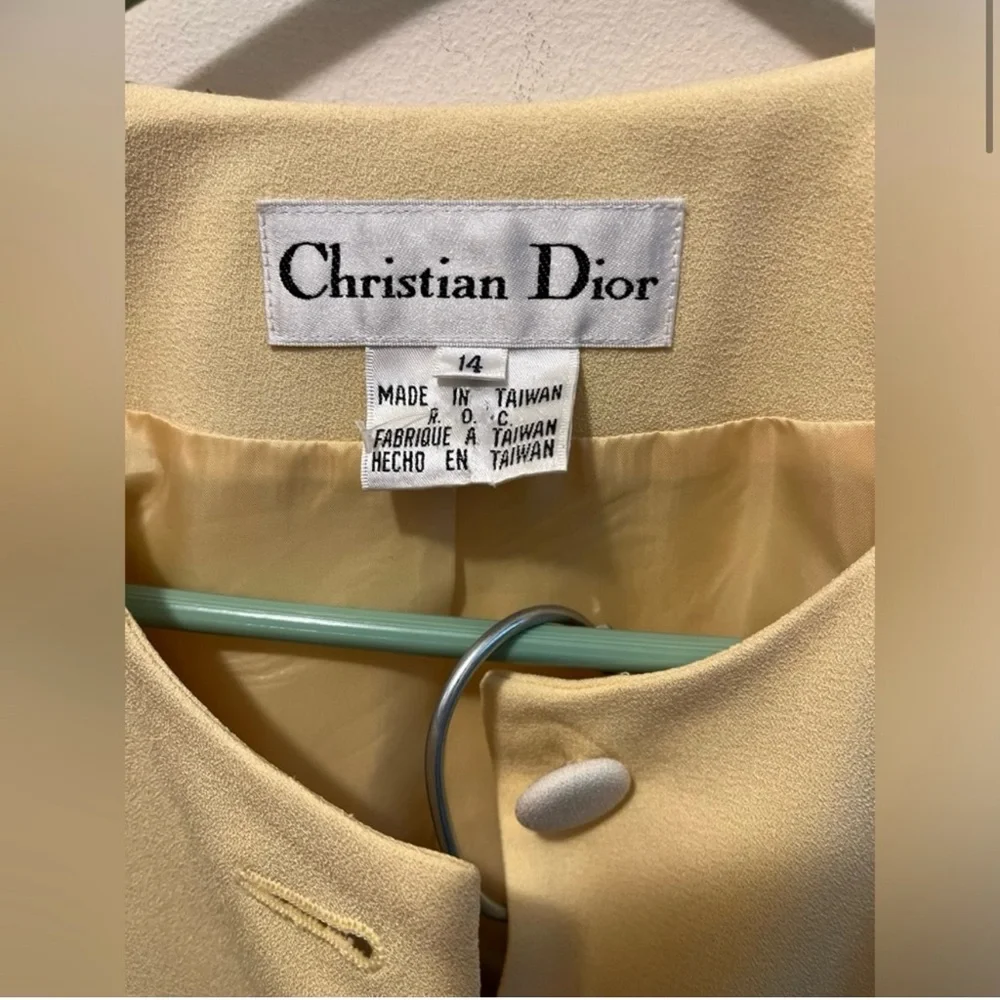 Christian Dior vintage spring lemon and cream jacket sz‎ 14